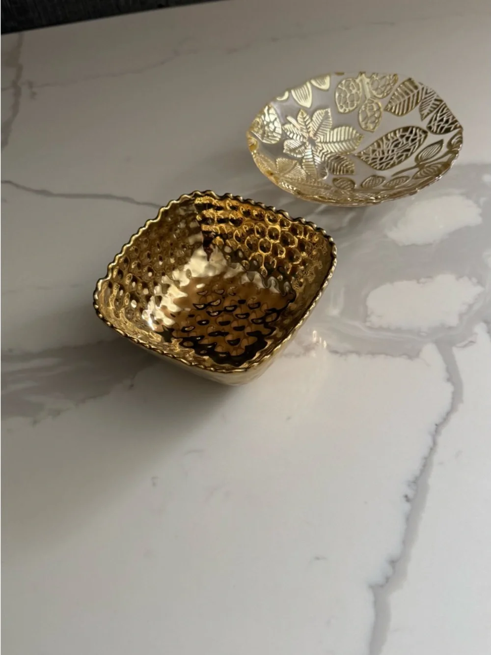 Gold Decorative Hammered Bowl - Elegant Home Accent